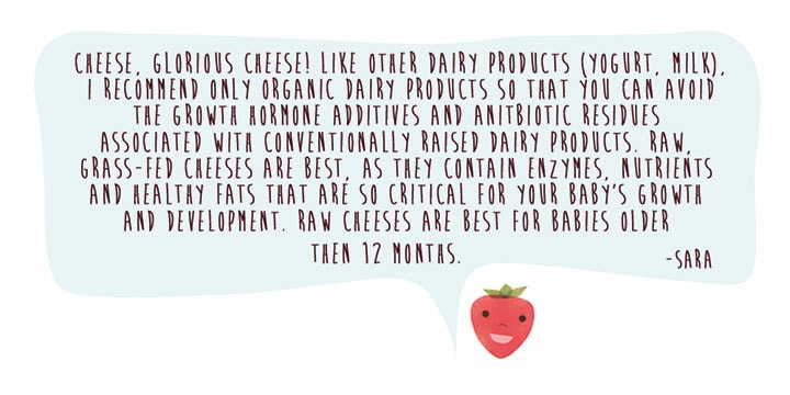 nutritional information on cheese for baby.