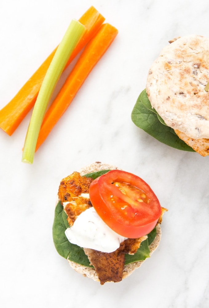Fish sliders on marble counter
