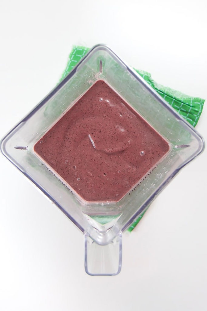blender full of a power smoothie for toddler