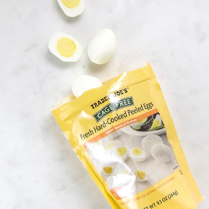 hard boiled eggs is a great healthy snack option.