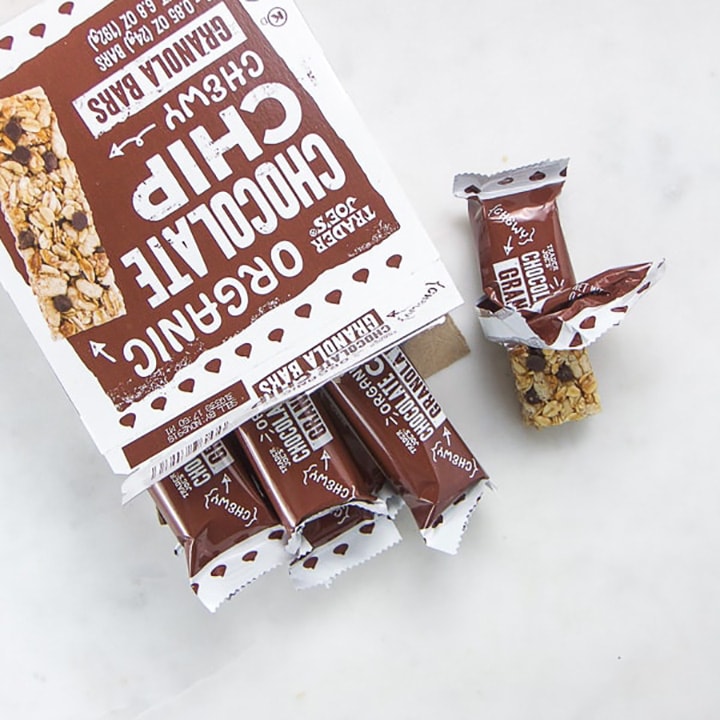 chocolate chips granola bars for toddler snacks.