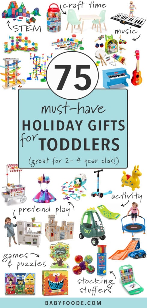 75 must have gifts for toddler with spread of toys