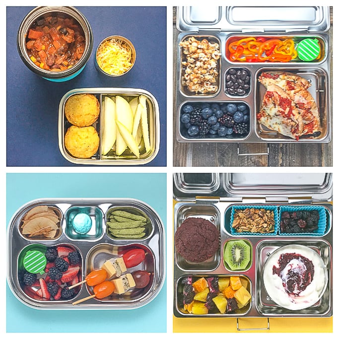 4 healthy school lunch ideas for preschoolers and kindergarteners.