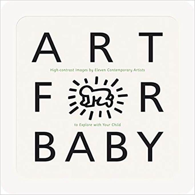 best art book for baby - art for baby white book with black words.