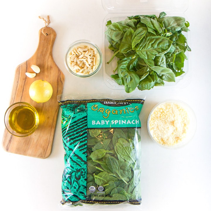 A spread of ingredients on a white background for the cooking with kids recipe.