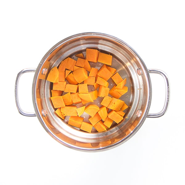 Steamed sweet potatoes.