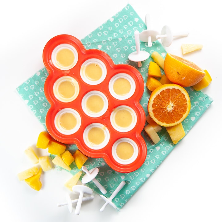Produce around popsicles mold