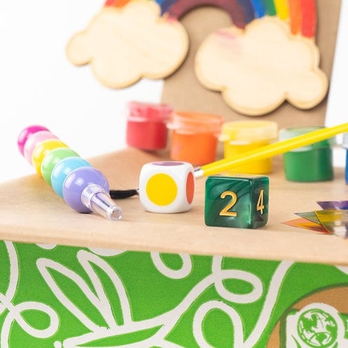 small craft project with paint and markers.