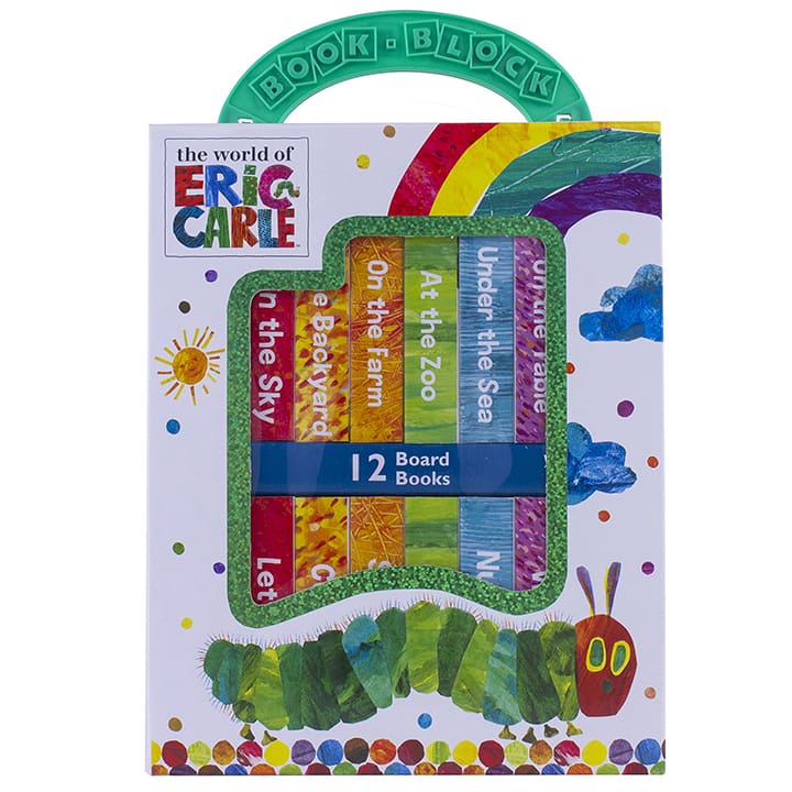 Book Block - small books for toddlers. Has a good handle for toddlers to carry around with them.