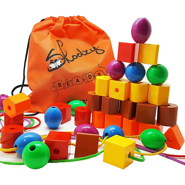 Jumbo lacing beads for toddler