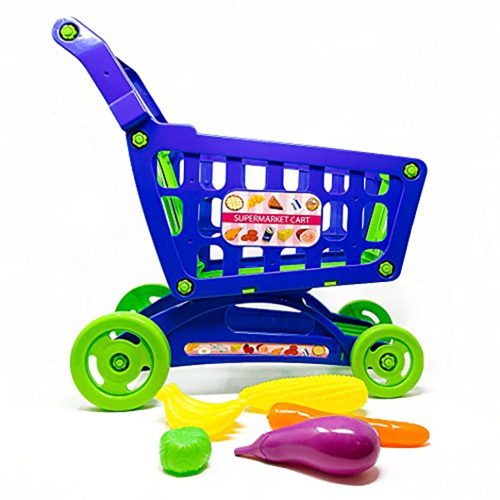 A fun play toy shopping cart for toddler and preschooler.