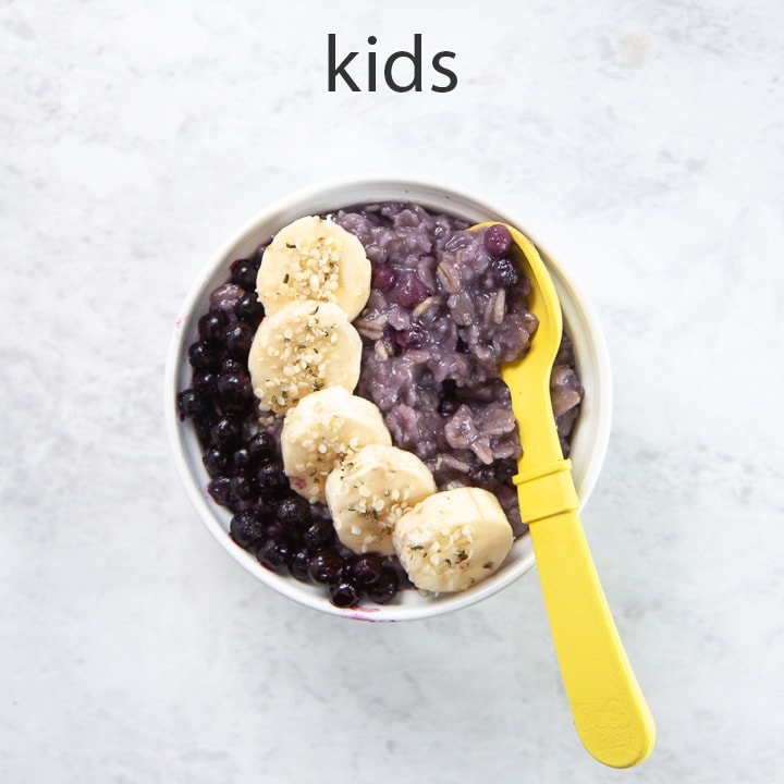 How to serve blueberry oatmeal to kids