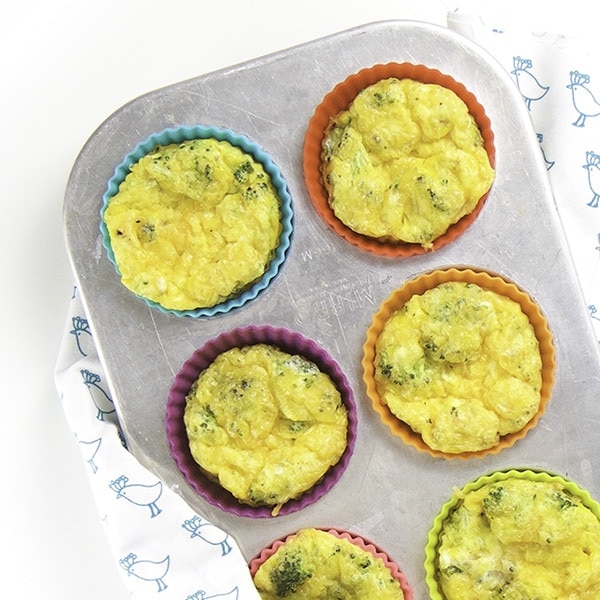 Egg muffins in a tray for baby.