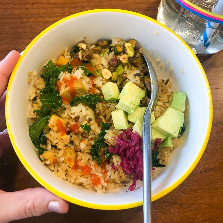 bowl for lunch that I meal prepped