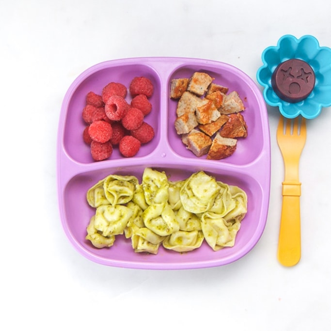 pesto tortillini for toddler dinner