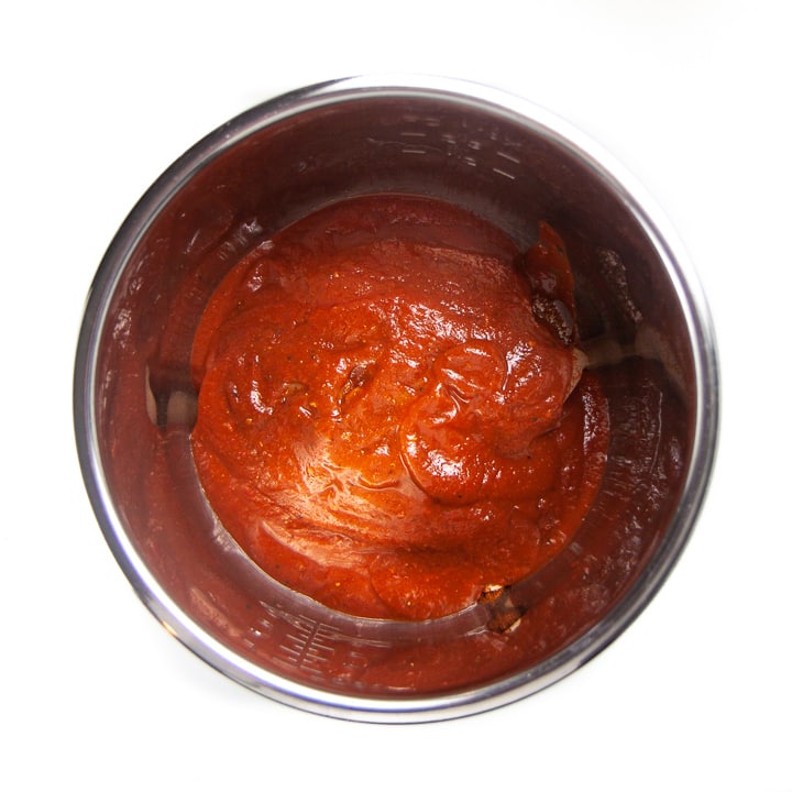instant pot chicken ready to be cooked