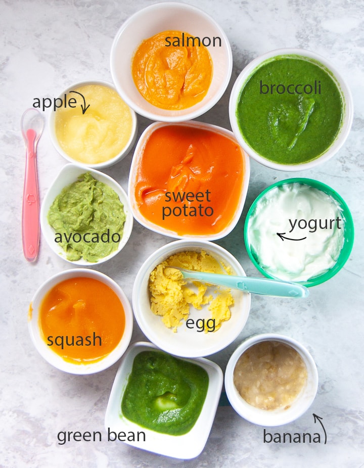 10 best first foods for baby - baby food purees.