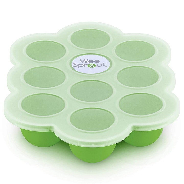 silicon tray for storing baby food purees.