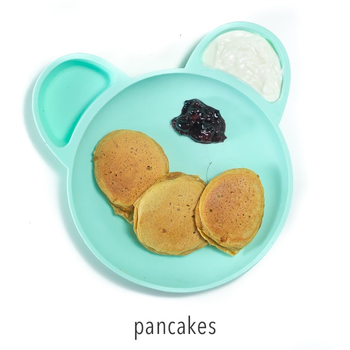 Sweet potato pancake for baby-led weaning.