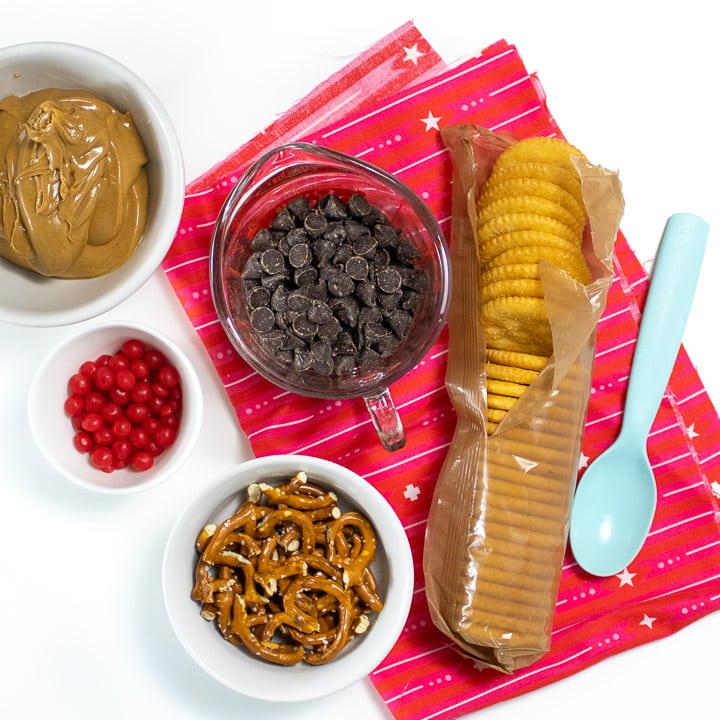 Ingredients needed for these reindeer cookies