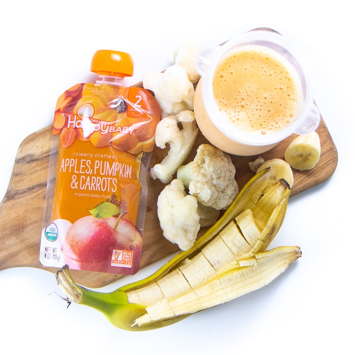5 ingredients to make this baby smoothie.