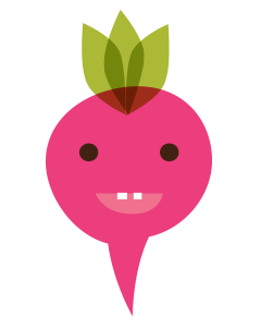 Cartoon radish illustration