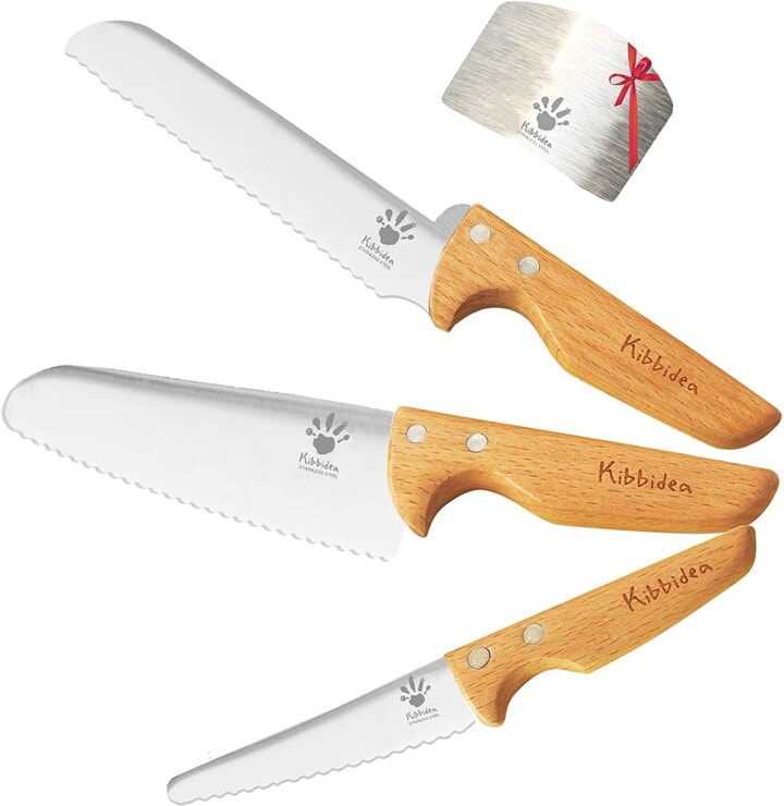 wooden handled knives for kids.
