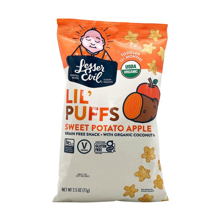 puffs for toddlers with sweet potato and apple.