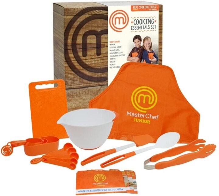 Spread of orange items from master chef jr.