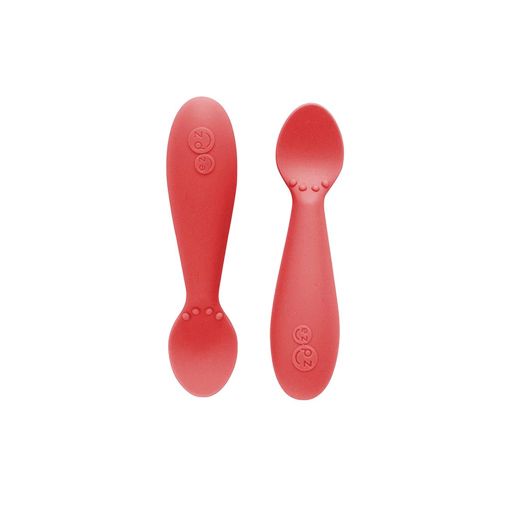 short pink baby spoon.