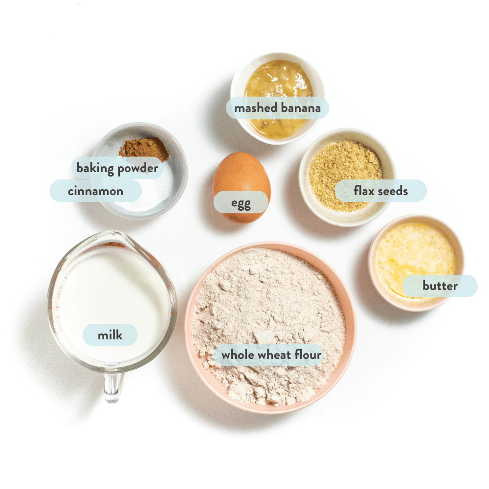 Graphic for post – spread of ingredients labeled with blue and gray graphics, indicating what each ingredient is.